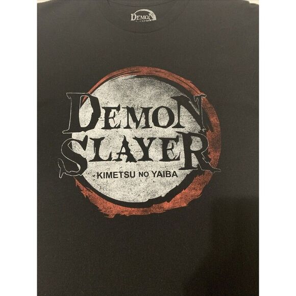 Demon Slayer Kimetsu No Yaiba Black Cotton Shirt Large - Picture 2 of 6